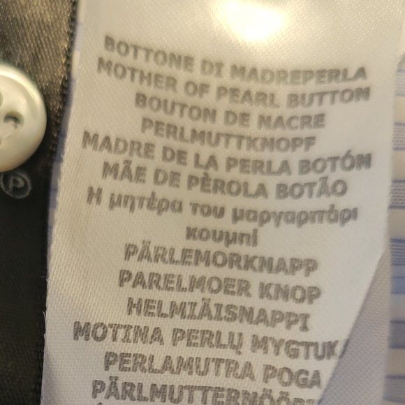 Harrods of London Mens Dress Shirt 15.5/39 Blue White striped Extra Fine Cotton - Picture 5 of 11